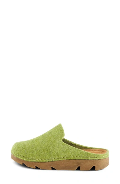 Flexus By Spring Step Cloggish Mule In Green