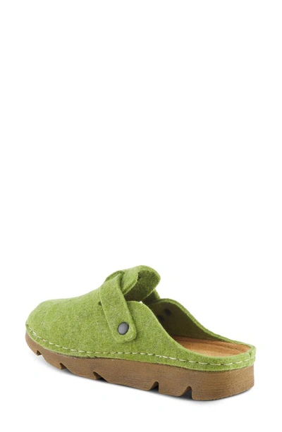 Flexus By Spring Step Clogger Mule In Green