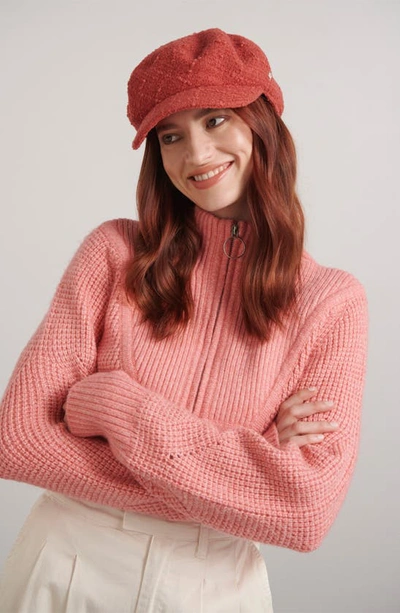 Helen Kaminski Vicky Bouclé Wool Baker Boy Hat In Winter Rose