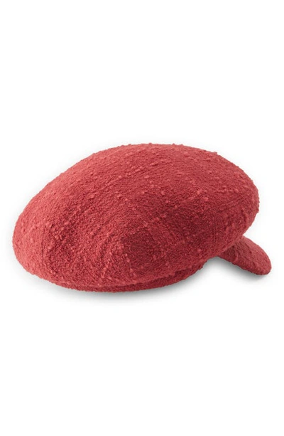 Helen Kaminski Vicky Bouclé Wool Baker Boy Hat In Winter Rose