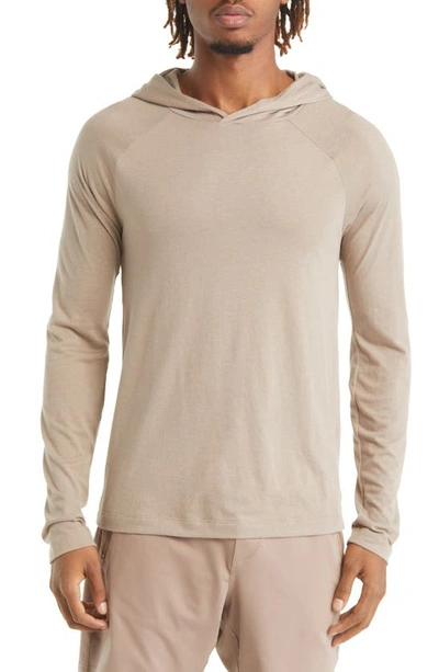 Shop Alo Yoga Core Pullover Hoodie In Gravel