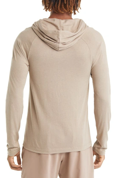 Shop Alo Yoga Core Pullover Hoodie In Gravel