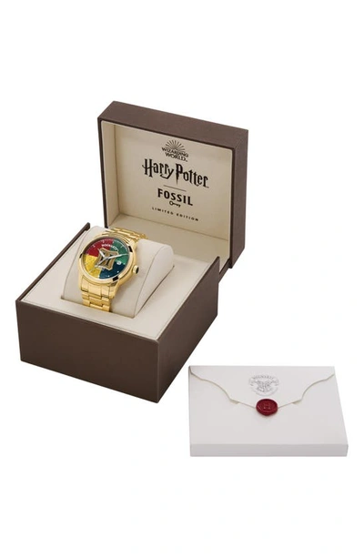 Shop Fossil X Harry Potter™ Limited Edition Hogwarts™ Bracelet Watch, 43mm In Gold