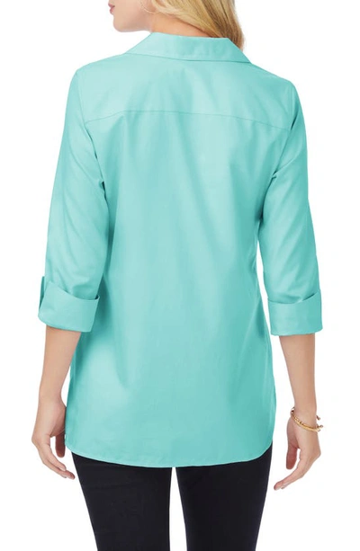 Shop Foxcroft Pandora Non-iron Cotton Shirt In Oceanside