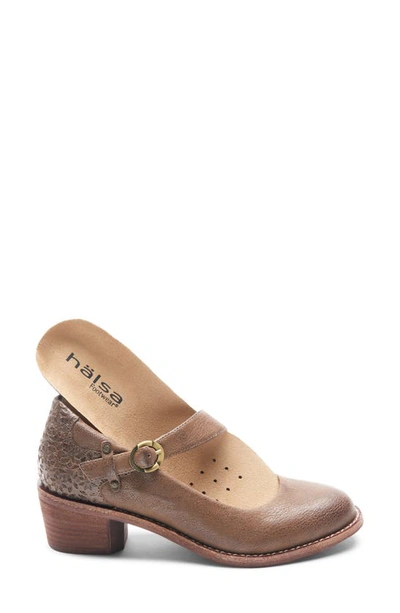 Halsa Footwear Mia Mary Jane In Taupe