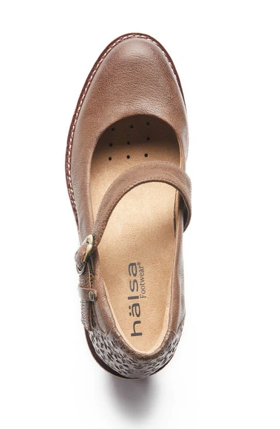 Halsa Footwear Mia Mary Jane In Taupe