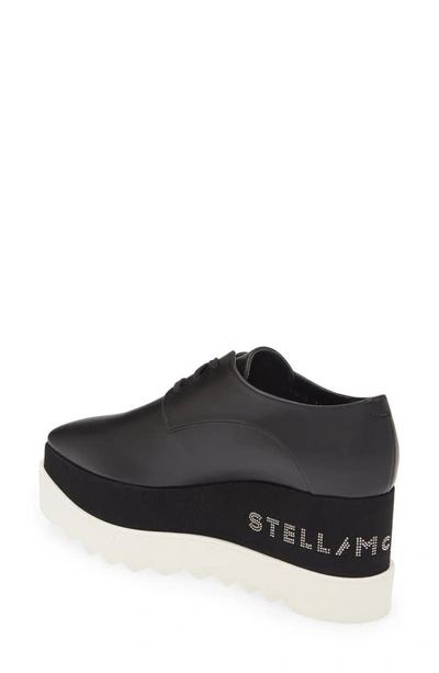 Shop Stella Mccartney Embellished Platform Wedge Sneaker In Black