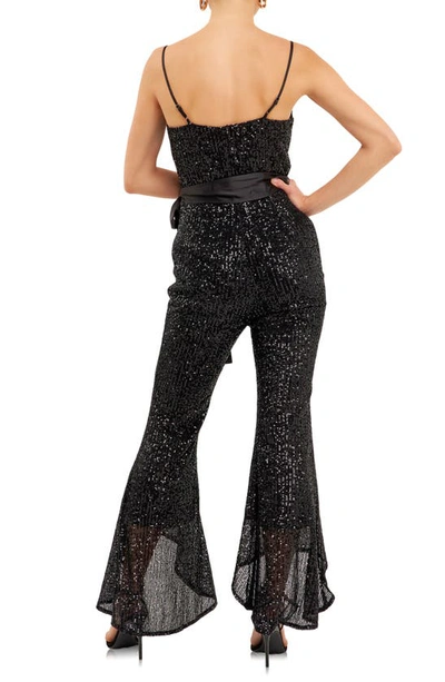 Endless Rose Sequin Jumpsuit In Black