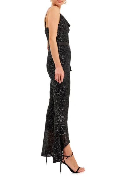 Endless Rose Sequin Jumpsuit In Black