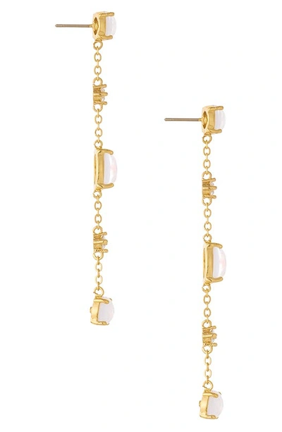 Ettika Elegant Opal Sway Dangle Earrings In Gold