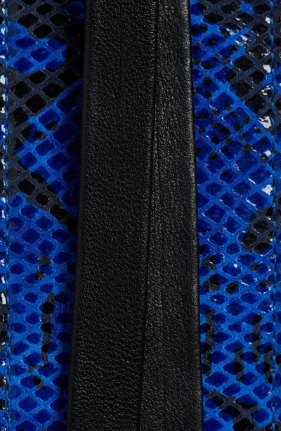 Shop Raina Tassel Leather Wrap Belt In Black/blue Snake