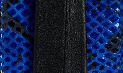 Shop Raina Tassel Leather Wrap Belt In Black/blue Snake
