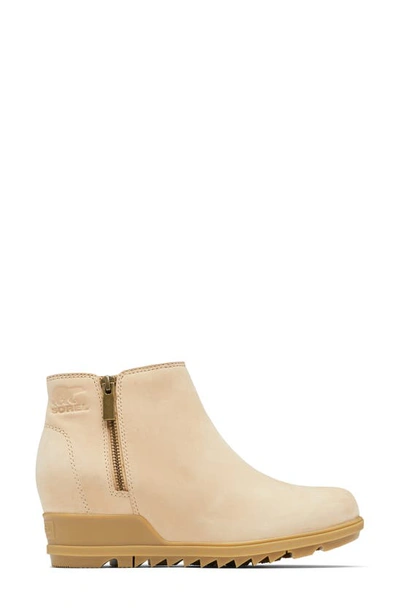 evie leather zip wedge bootie