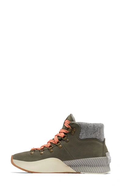 Shop Sorel Out N' About Iii Conquest Waterproof Boot In Stone Green/ Paradox Pink