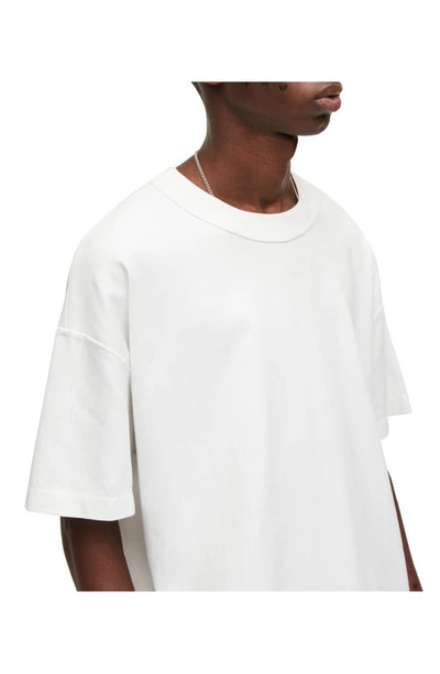 Shop Allsaints Isac Cotton T-shirt In Optic White