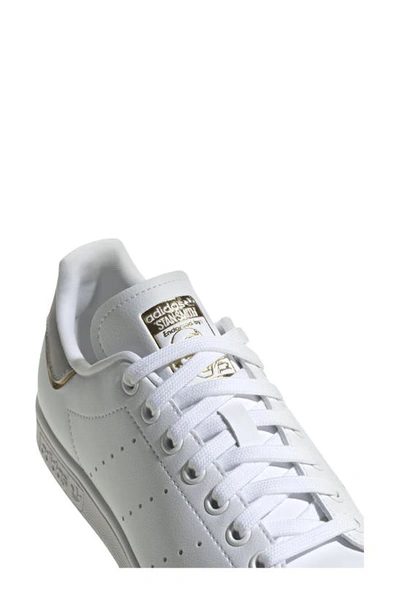 Shop Adidas Originals Primegreen Stan Smith Sneaker In White/ Alumina/ Gold