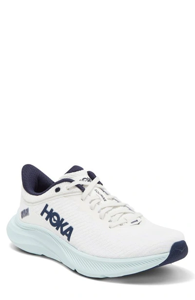 Shop Hoka Solimar Running Shoe In Blanc De Blanc / Blue Glass