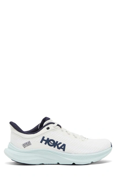 Shop Hoka Solimar Running Shoe In Blanc De Blanc / Blue Glass