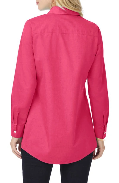 Shop Foxcroft Cici Non-iron Tunic Blouse In French Rose