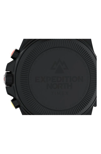 Shop Timex Expedition North Compass Leather Strap Watch, 43mm In Black/ Grey/ Grey