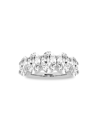 Saks Fifth Avenue Women's Build Your Own Collection Platinum & 5 Lab Grown Oval Diamond Anniversary Band In 5 Tcw Platinum