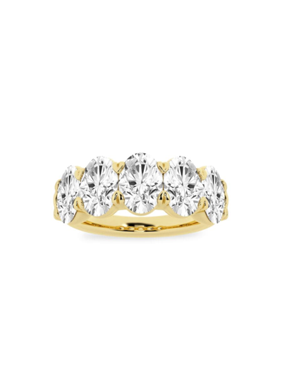 Saks Fifth Avenue Women's Build Your Own Collection 14k Yellow Gold & 5 Lab Grown Oval Diamond Anniversary Band In 4 Tcw Yellow Gold