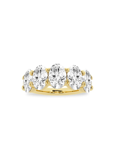 Saks Fifth Avenue Women's Build Your Own Collection 14k Yellow Gold & 5 Lab Grown Oval Diamond Anniversary Band In 5 Tcw Yellow Gold