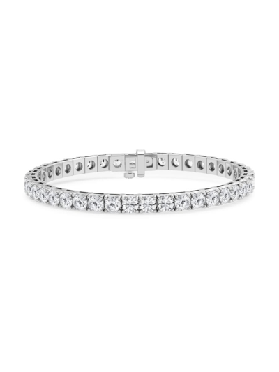 Saks Fifth Avenue Women's Build Your Own Collection Platinum & Lab Grown Diamond Four Prong Tennis Bracelet In 13 Tcw Platinum
