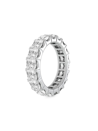 Shop Saks Fifth Avenue Women's Build Your Own Collection 14k White Gold & Natural Princess Diamond Eternity Band In 5 Tcw White Gold