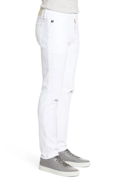 Ag Dylan Extra Slim Fit Ripped Jeans In White