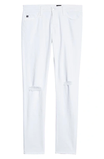 Ag Dylan Extra Slim Fit Ripped Jeans In White