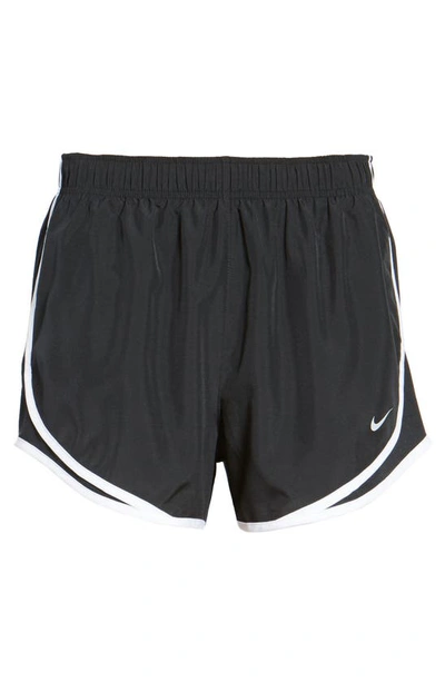 Shop Nike Dri-fit Tempo Running Shorts In Black/ Wlfgry