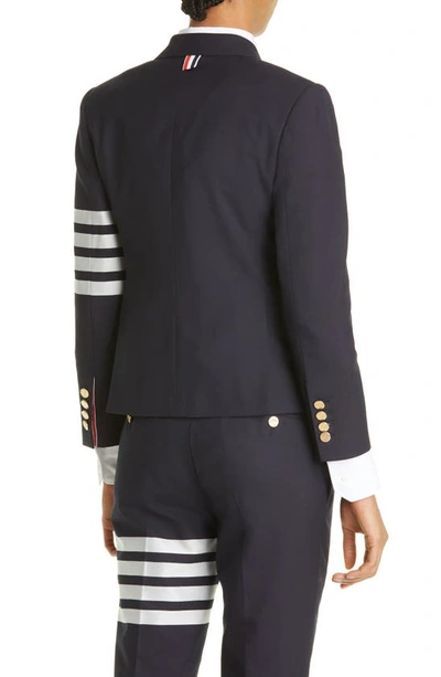 Shop Thom Browne Stripe High Armhole Wool Sport Coat In Navy