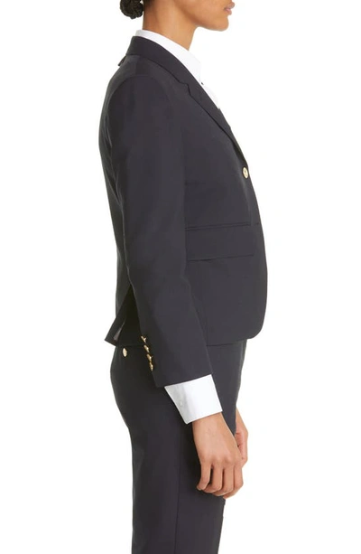 Shop Thom Browne Stripe High Armhole Wool Sport Coat In Navy