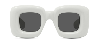 Shop Loewe Lw40098i 20a Square Sunglasses In Grey