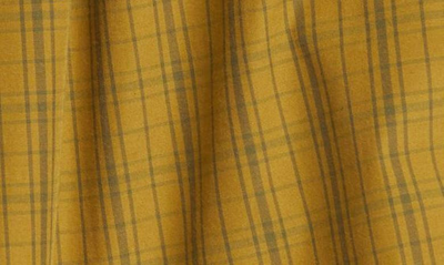 Rebecca Taylor Shirred Sleeveless Dress In Mini Plaid Olive Com