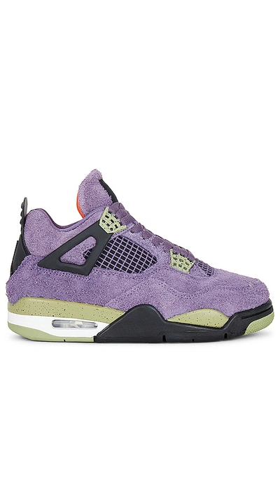 Shop Jordan Air  4 Retro Sneaker In Canyon Purple  Safety  & Orange Alligato