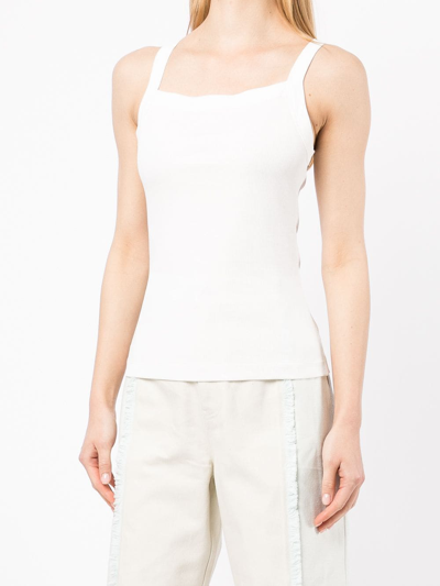 Shop Dion Lee A-frame Reversible Tank Top In White