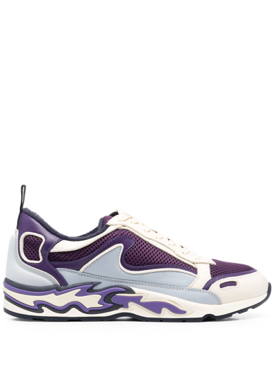 Sandro Flame Panelled Mesh Trainers In Purple | ModeSens