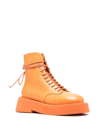 Shop Marsèll Ankle Lace-up 55mm Boots In Orange