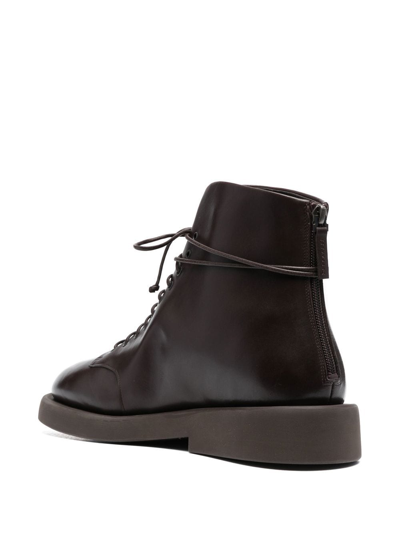 Shop Marsèll Lace-up Ankle Boots In Brown
