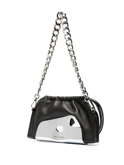 Shop Published By Engraved-logo Drawstring Shoulder Bag In Black