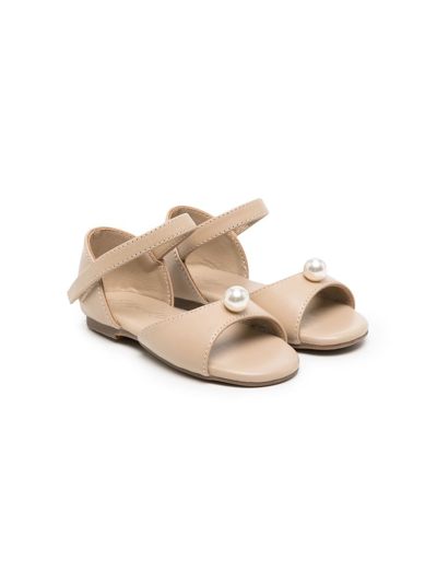 Shop Age Of Innocence Mila Pearl-detail Sandals In Neutrals