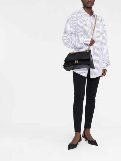 Balenciaga Medium Crush Chain-strap Shoulder Bag In Black