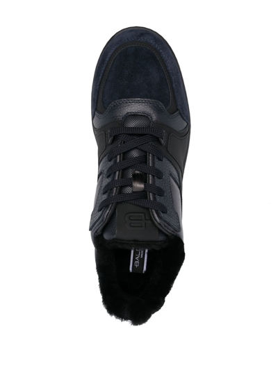 Shop Baldinini Side Logo-print Low-top Sneakers In Black