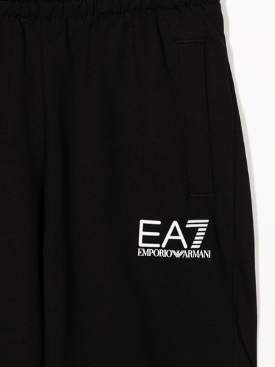 Shop Emporio Armani Logo-print Detail Shorts In Black
