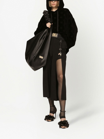 Dolce & Gabbana Ruched-detail Tote Bag In Black