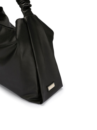 Shop Dolce & Gabbana Maxi Soft Nappa Leather Shoulder Bag In Black