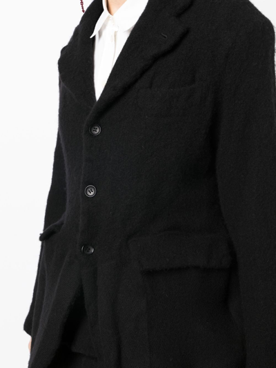 Comme Des Garçons Felted-finish Single-breasted Blazer In Black