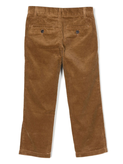 Shop Ralph Lauren Corduroy Straight Leg Trousers In Brown